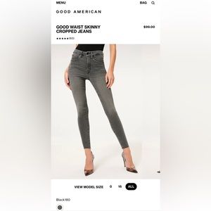 Good American 
GOOD WAIST SKINNY CROPPED JEANS